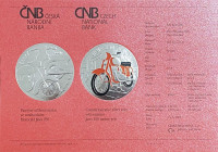 Stříbrná mince ČNB 500 Kč Motocykl Jawa 250 PROOF