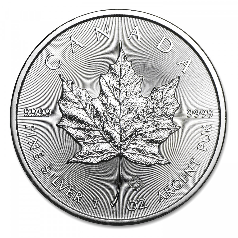 Stříbrná mince Canadian Maple Leaf 1 oz (2015) Stříbrná mince Canadian Maple Leaf 1 oz (2015)