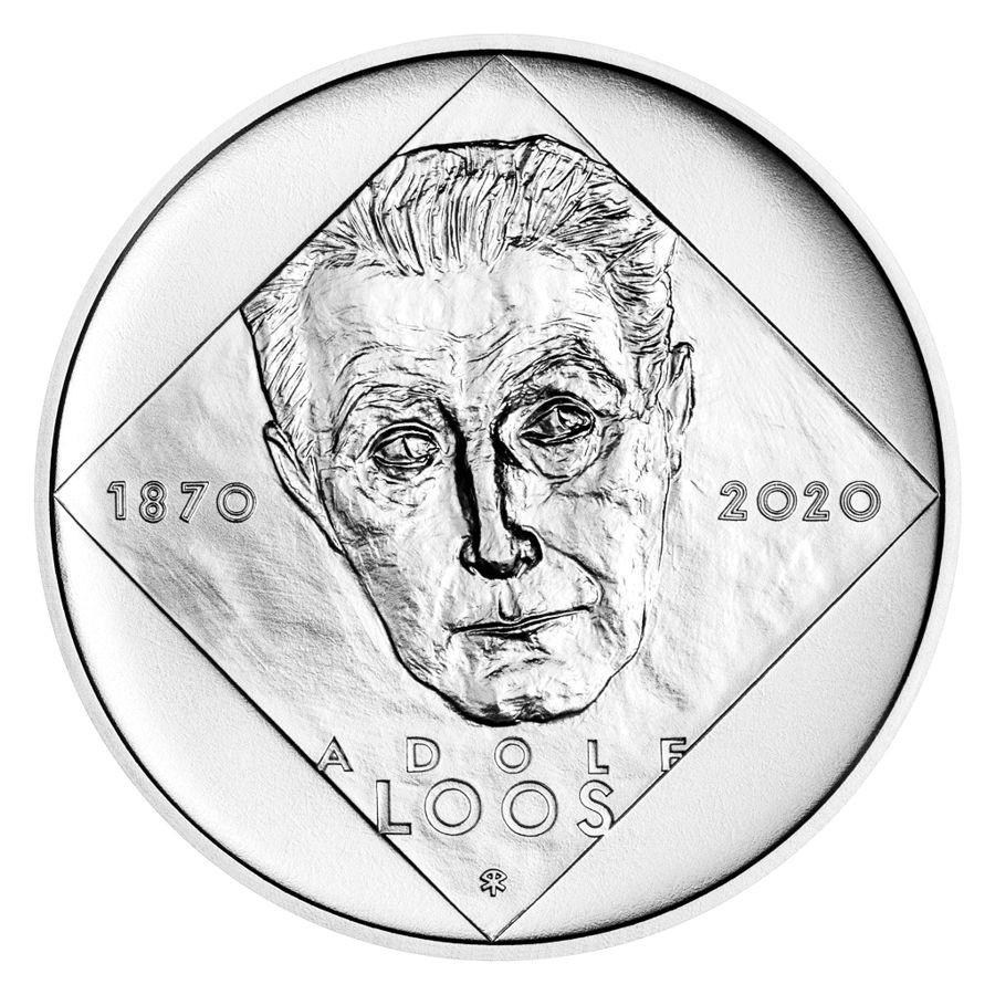 Stříbrná mince ČNB 200Kč Adolf Loos STANDARD