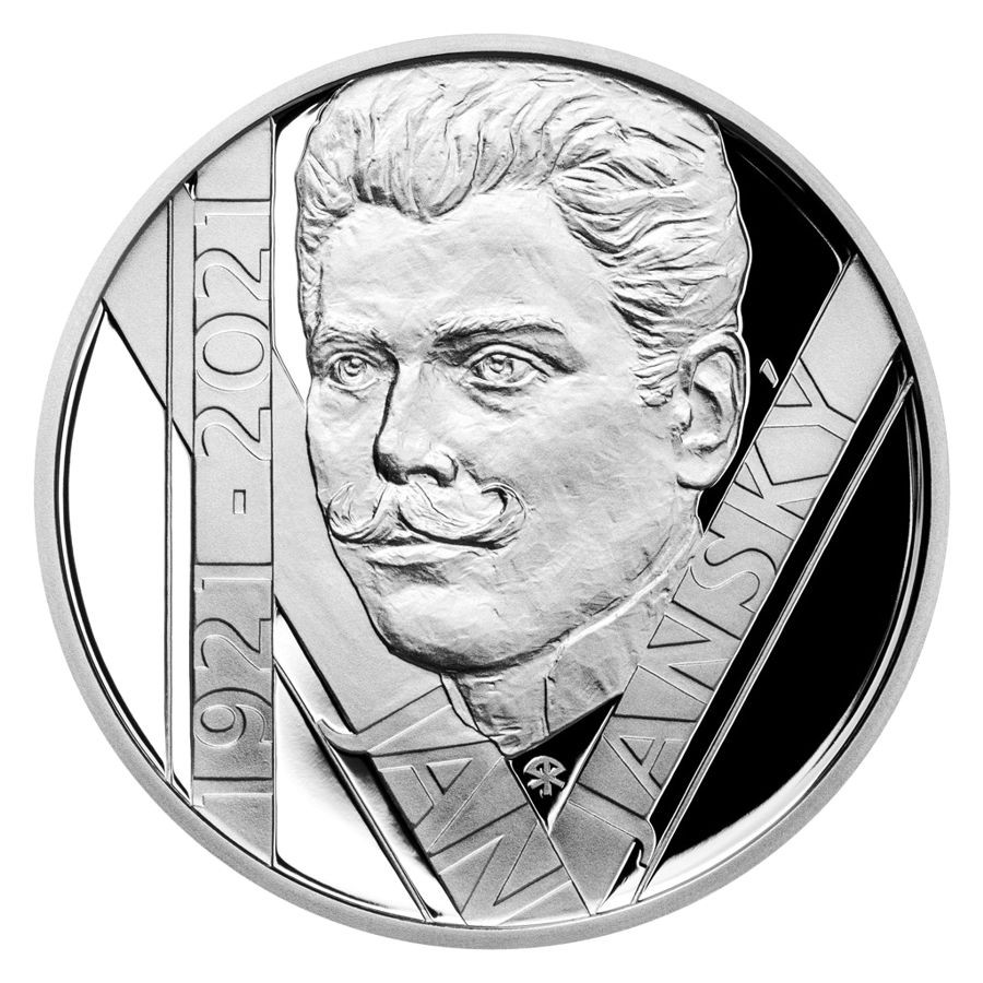 Stříbrná mince ČNB 200Kč Jan Janský PROOF