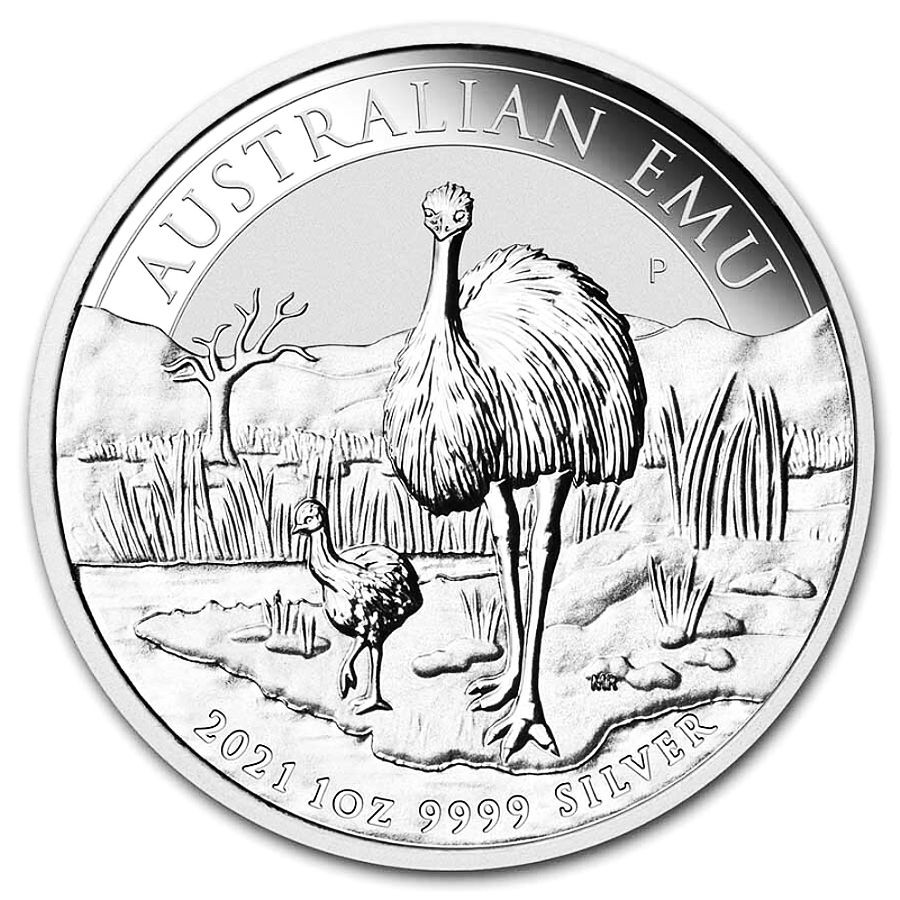 Stříbrná mince Emu 1 oz (2021)