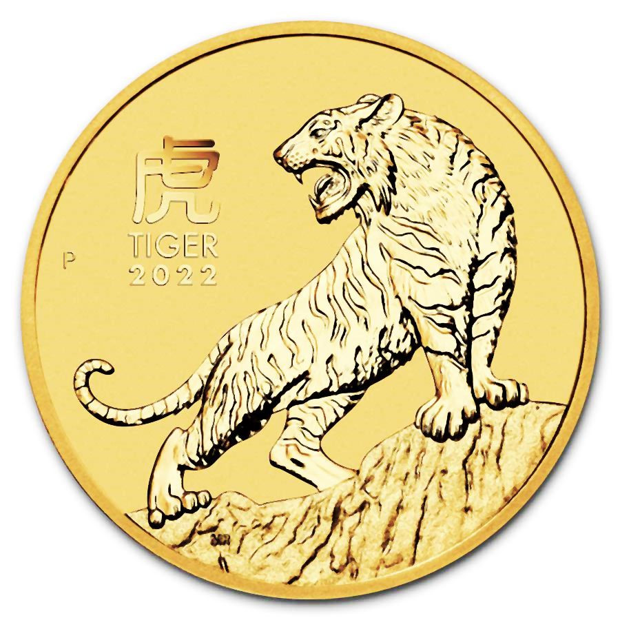 Zlatá mince Year of the Tiger - Rok Tygra 1 oz (2022)