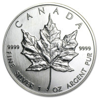 Stříbrná mince Canadian Maple Leaf 1 oz (1990)