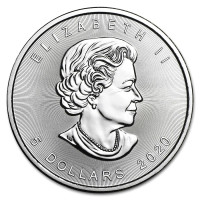 Stříbrná mince Canadian Maple Leaf 1 oz (2020)