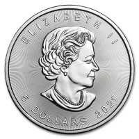 Stříbrná mince Canadian Maple Leaf 1 oz (2021)