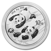 Stříbrná mince China Panda 30g (2022) 40. VÝROČÍ