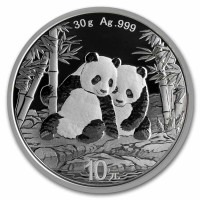 Stříbrná mince China Panda 30g (2026)
