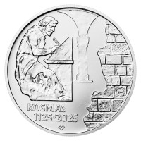 Stříbrná mince ČNB 200 Kč 900. výročí úmrtí kronikáře Kosmase STANDARD