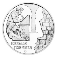 Stříbrná mince ČNB 200 Kč 900. výročí úmrtí kronikáře Kosmase PROOF