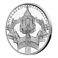 Stříbrná mince ČNB 200 Kč Jan Blažej Santini 300. výročí umrtí PROOF