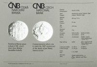 Stříbrná mince ČNB 200 Kč Jan Blažej Santini 300. výročí umrtí STANDARD
