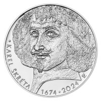 Stříbrná mince ČNB 200 Kč Karel Škréta 350. výročí úmrtí STANDARD