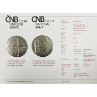Stříbrná mince ČNB 200Kč Jan Janský PROOF