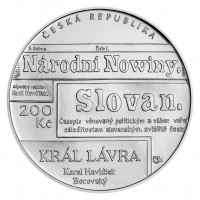 Stříbrná mince ČNB 200Kč Karel Havlíček Borovský STANDARD
