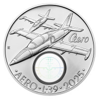 Stříbrná mince ČNB 500 Kč Cvičný letoun Aero L-39 Albatros STANDARD