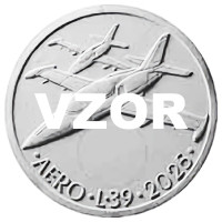Stříbrná mince ČNB 500 Kč Cvičný letoun Aero L-39 Albatros STANDARD