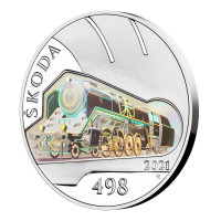 Stříbrná mince ČNB 500 Kč Parní lokomotiva Š498 Albatros PROOF