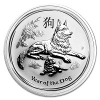 Stříbrná mince Year of the Dog - Rok Psa 1 oz (2018)