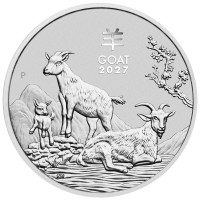 Stříbrná mince Year of the Goat - Rok Kozy 1 oz (2027)