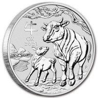Stříbrná mince Year of the Ox - Rok Buvola 1 oz (2021)
