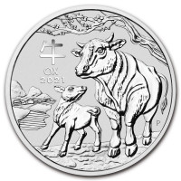 Stříbrná mince Year of the Ox - Rok Buvola 1 oz (2021)