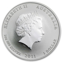 Stříbrná mince Year of the Rabbit - Rok Králíka 1 oz (2011)
