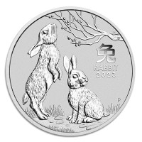 Stříbrná mince Year of the Rabbit - Rok Králíka 1 oz (2023)