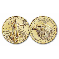 Zlatá mince American Gold Eagle 1/10 oz Type2