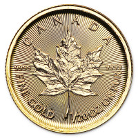 Zlatá mince Canadian Maple Leaf 1/20 oz