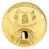 Zlatá mince ČNB 5.000 Kč Hradec Králové PROOF 1/2 oz