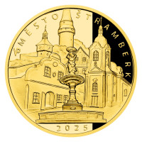 Zlatá mince ČNB 5.000 Kč Štramberk PROOF 1/2 oz