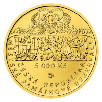 Zlatá mince ČNB 5.000 Kč Štramberk STANDARD 1/2 oz