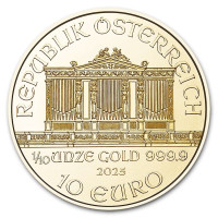 Zlatá mince Wiener Philharmoniker 1/10 oz 2025