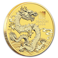 Zlatá mince Year of the Dragon - Rok Draka 1/10 oz (2024)