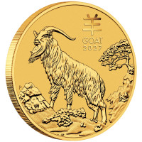 Zlatá mince Year of the Goat - Rok Kozy 1/4 oz (2027)