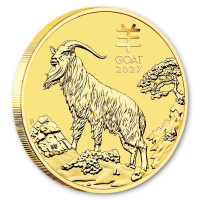 Zlatá mince Year of the Goat - Rok Kozy 1/4 oz (2027)