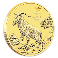 Zlatá mince Year of the Goat - Rok Kozy 1 oz (2027)