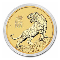 Zlatá mince Year of the Tiger - Rok Tygra 1/10 oz (2022)