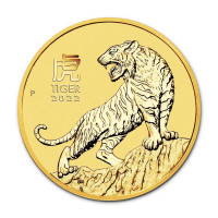 Zlatá mince Year of the Tiger - Rok Tygra 1/10 oz (2022)