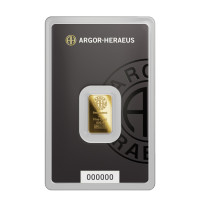 Zlatý slitek 2g Argor Heraeus